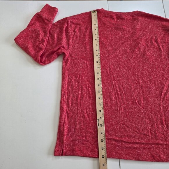 PINK Victorias Secret Pajama Set Women S Heathered Red LS Top Plaid Pants Lounge - Picture 7 of 16